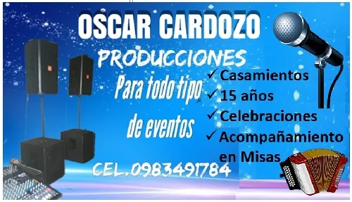 Foto de Oscar Cardozo y su grupo